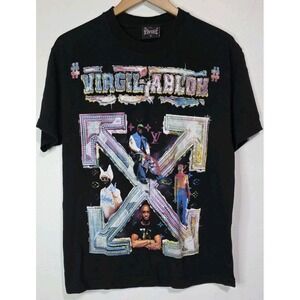 NEW Darien Bruzon DBruze Virgil Abloh Tribute T-shirt Men L Black Rare Tee‎
